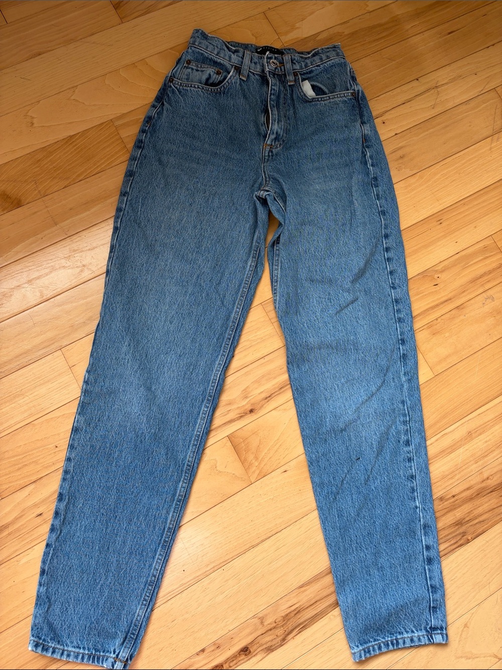 ASOS trendy High-Rise Blue Denim Jeans